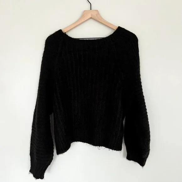 Free People | Black Pullover Sweater - Picture 4 of 6